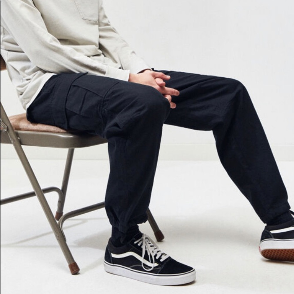 PacSun Baggy Cargo Chino Black Pants